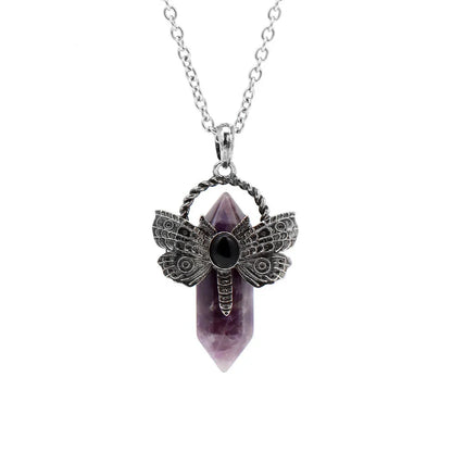 Moth Crystal Necklace