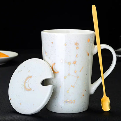 12 Constellations Creative Mug w/ Spoon