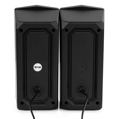 beFree Sound Dual 2.0 Computer Gaming Speakers with LED RGB Lights