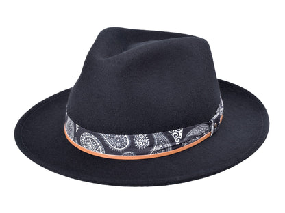 Casual Wool Felt Fedora Hat Lash