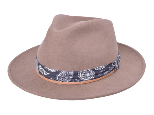Casual Wool Felt Fedora Hat Lash