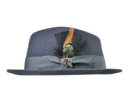 Wool Felt Fedora Hat Classic Roma Stingy