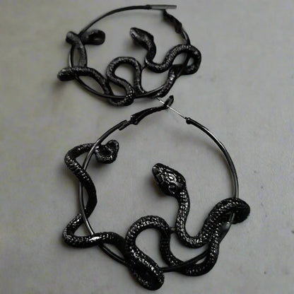 Snake Hoop Earrings