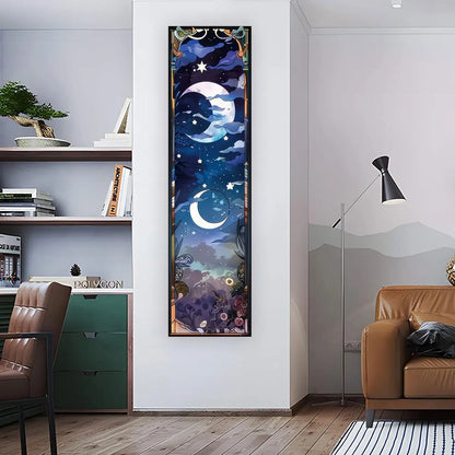 Witchy Sun & Moon Banner Tapestry