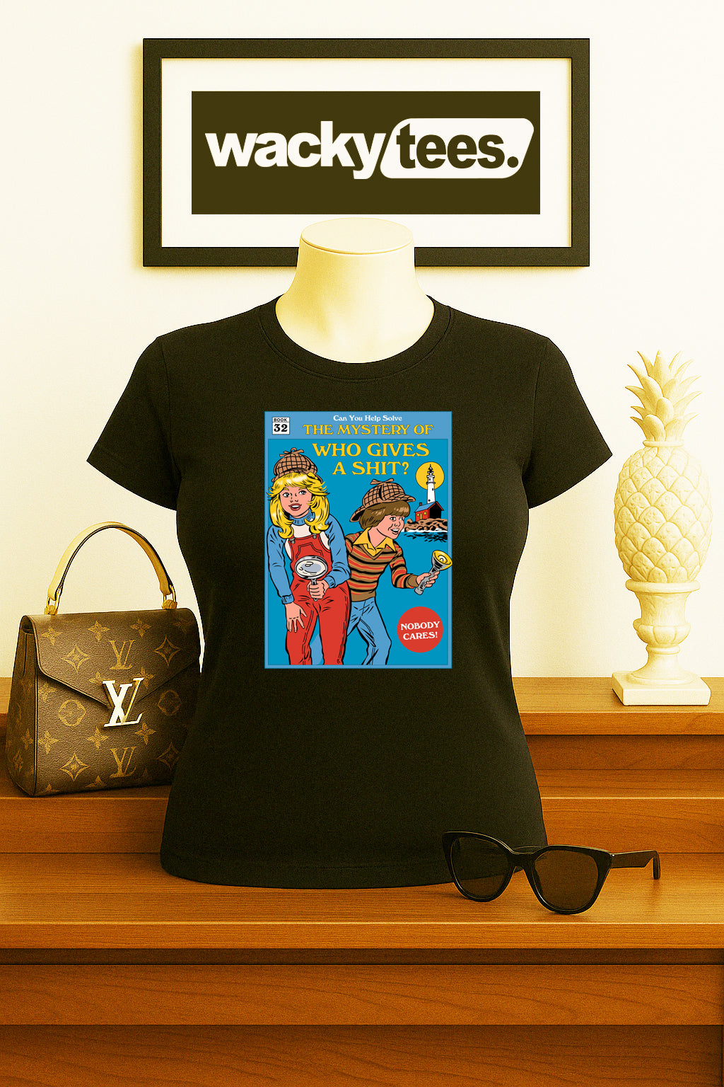 Childrens Books Mystery of Who Gives a Shit Funny Graphic Tee Shirt