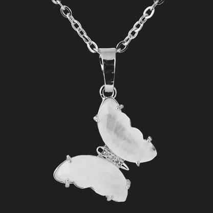 Crystal Butterfly Necklace & Ring