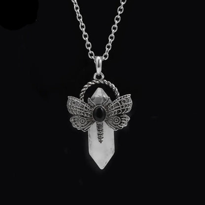Moth Crystal Necklace