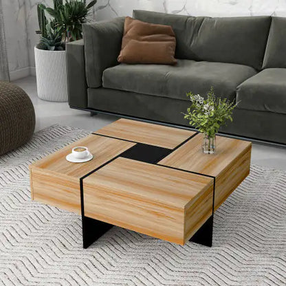 Sleek Slider Coffee Table with Secret Storage