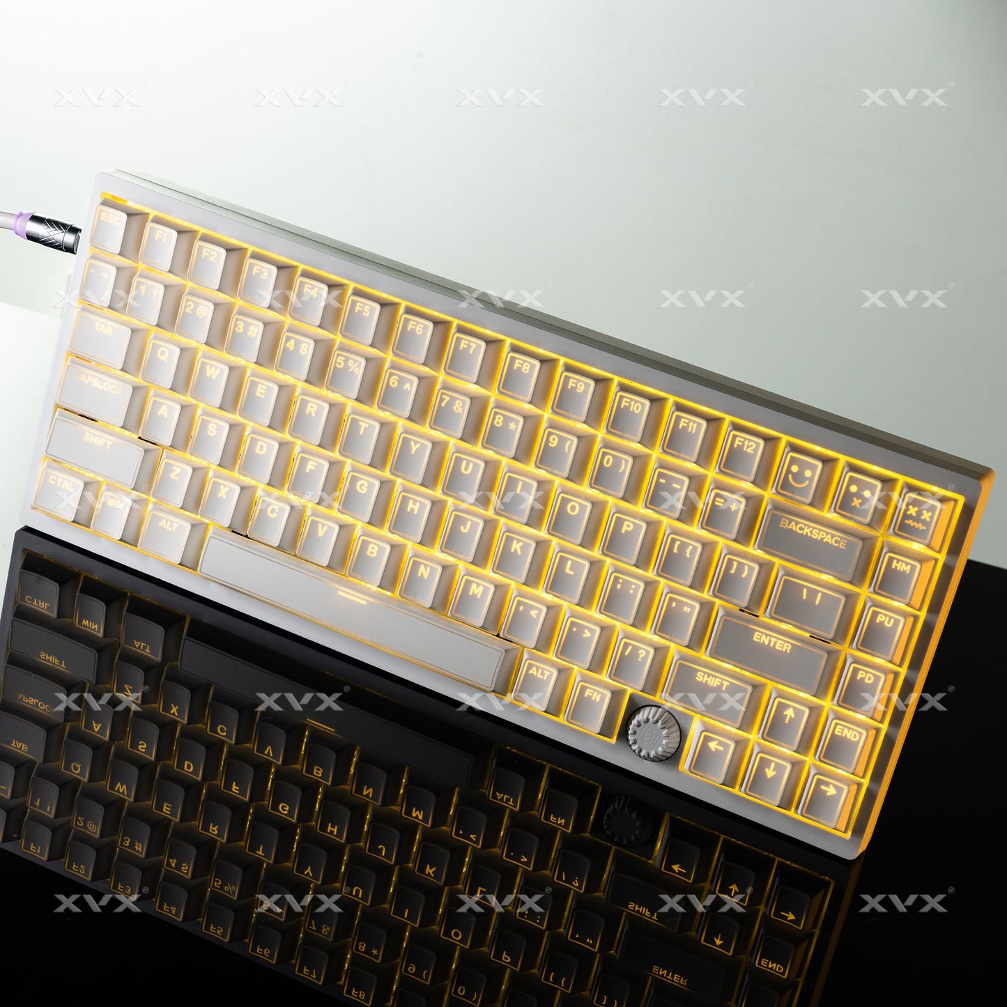 XVX PRISM Shine-Through  Double shot Cherry Profile PBT Keycap Set 142-key