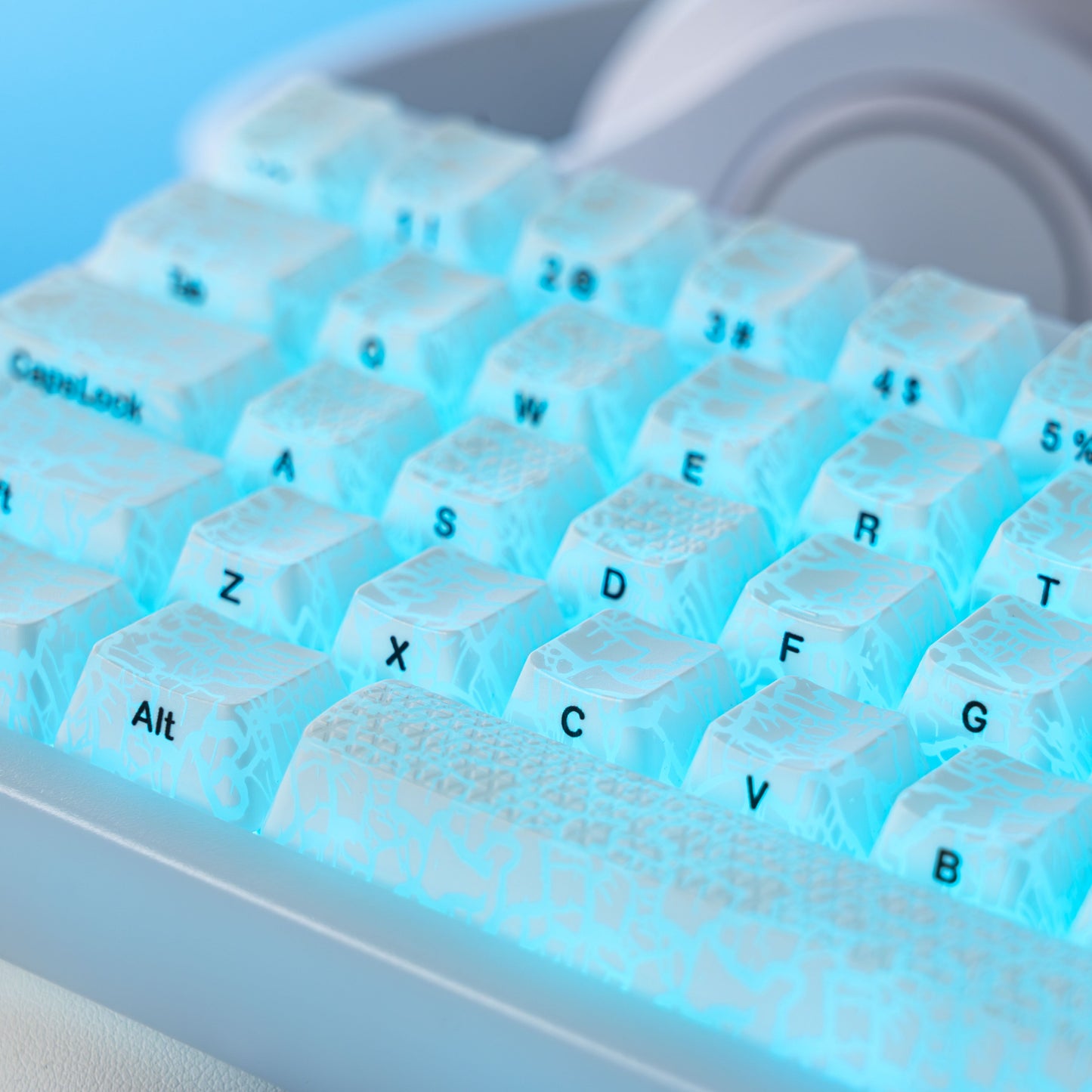 XVX Ice Crack series Pattern Shine-Through OEM Profile IMD-Tech Keycap Set