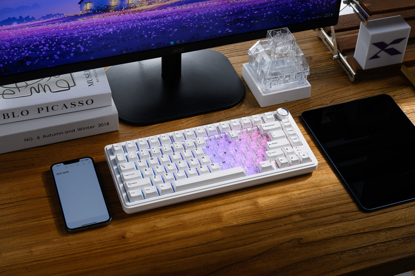 XVX M75 Lumina Tri-Mode 75% Mechanical Keyboard