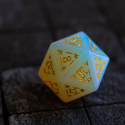 Dragon Shield Opalite Gemstone DND Dice Set