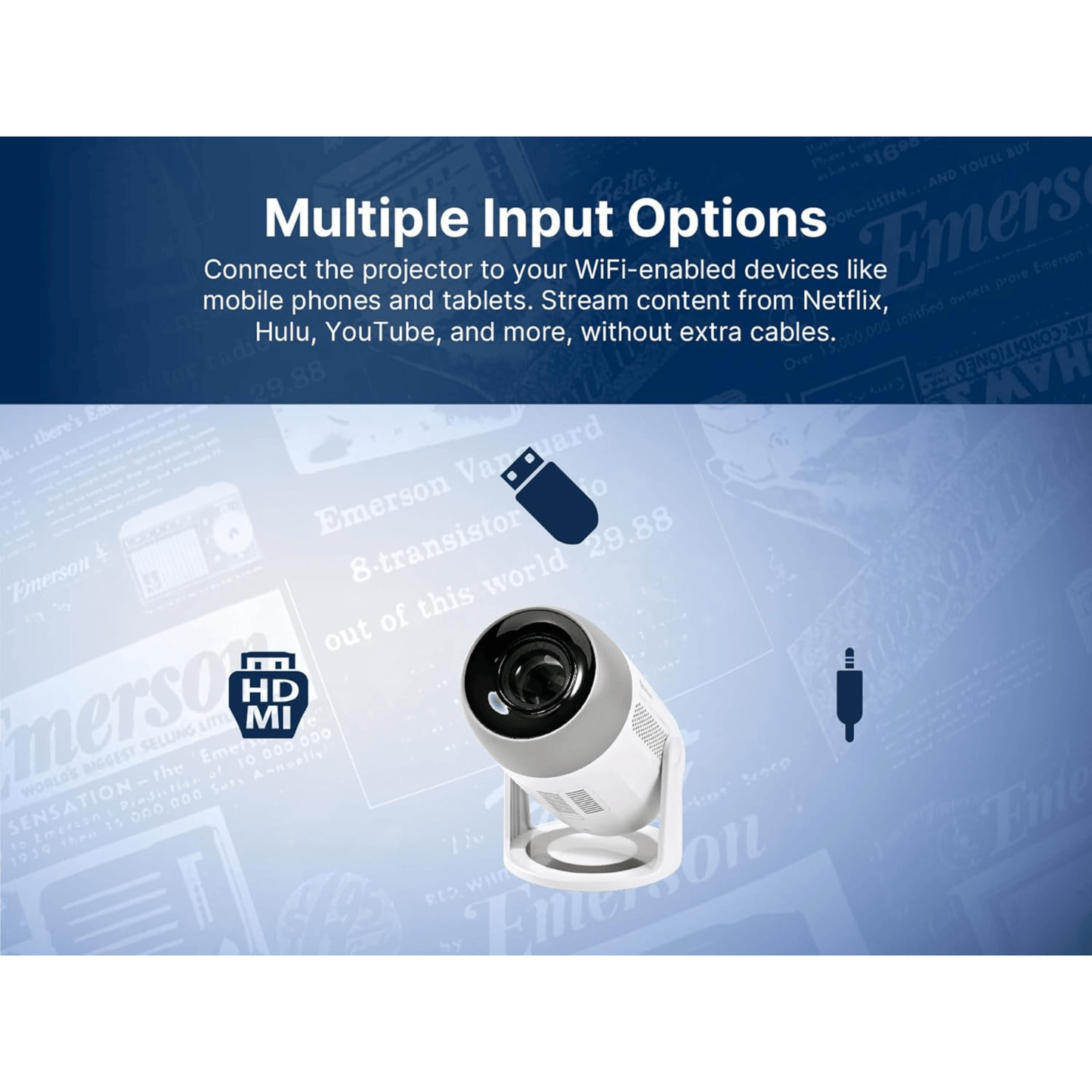 Emerson 150" Home Theater LCD Projector Combo