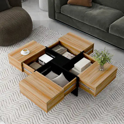Sleek Slider Coffee Table with Secret Storage
