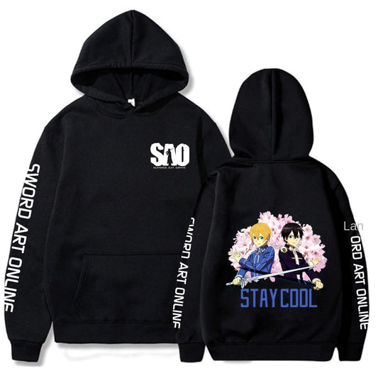 Sword Art Online Printed Loose Hooded Sweatshirt