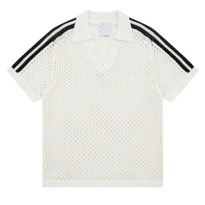 Short Sleeve T-Shirt Men's Summer Loose Casual Couple Polo Collar Half Sleeve Shirt