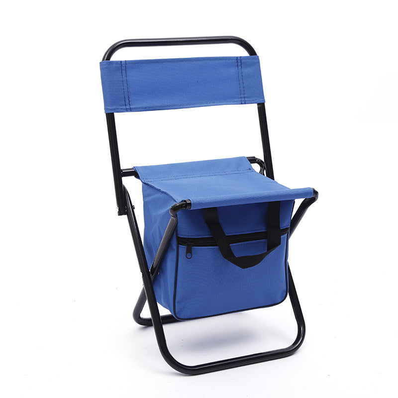 Outdoor Camping Folding Chair with Storage Backrest and Carrying Bag for Art Students' Sketching