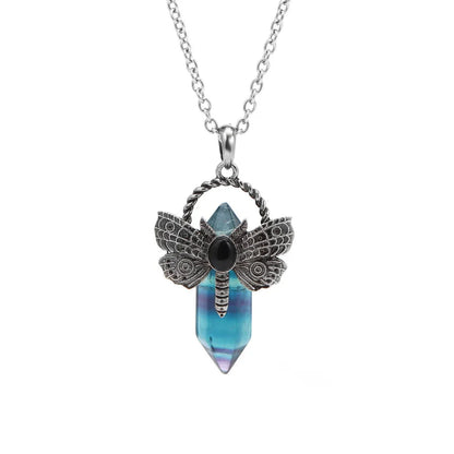 Moth Crystal Necklace