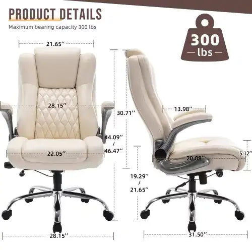 Executive High-Back Swivel Chair with Ergonomic Support
