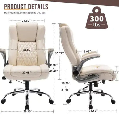 Executive High-Back Swivel Chair with Ergonomic Support