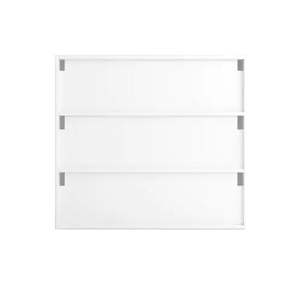 Luminous RGB LED White Shoe Cabinet with Glass Doors