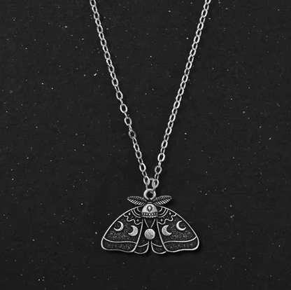 Moth Moon Phase Necklace
