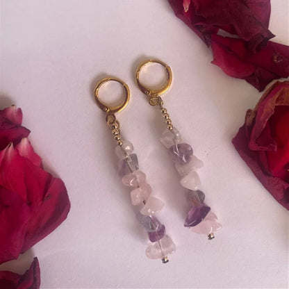 Crystal Crescent Moon Earrings
