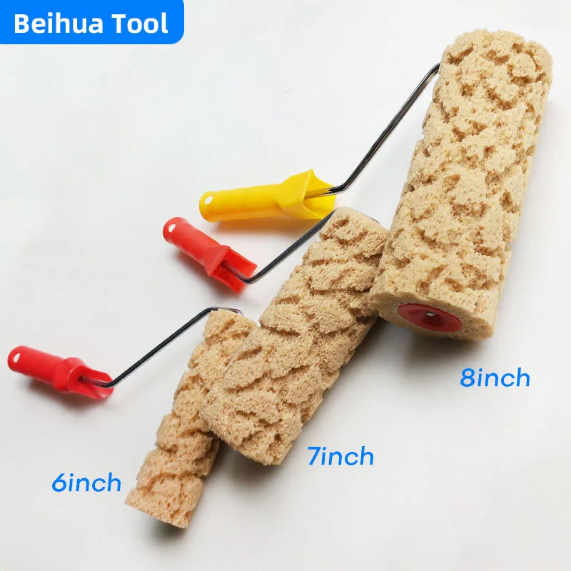 6inch 7inch 8inch Foam Paint Roller Brush Sponge Artificial-Seaweed Textured Rollers for Wall Decoration Patterned Painter Tools
