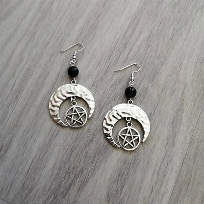 Crystal Crescent Moon Earrings