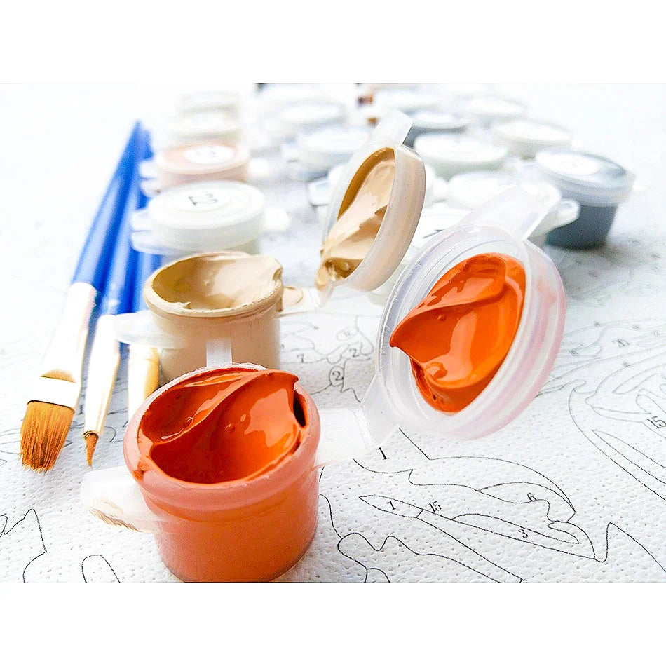 GATYZTORY DIY Crafts Painting By Numbers Flower Kit On Canvas Picture By Numbers Oil Painting For Living Room Wall Art Home Deco