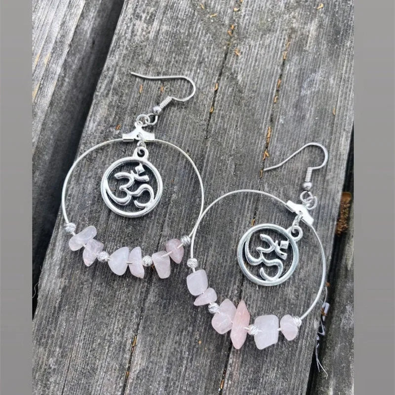 Crystal Crescent Moon Earrings