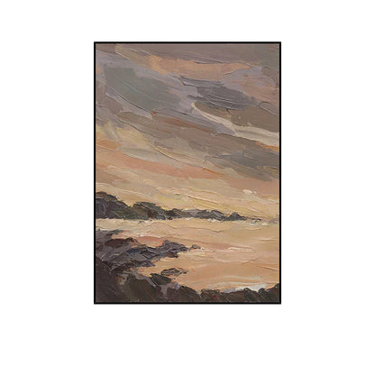 Gray yellow Oil Painting On Canvas Handmade Abstract Landscape Thick Oil Wall Art Hand Painted Large Sized Decoration Paintings