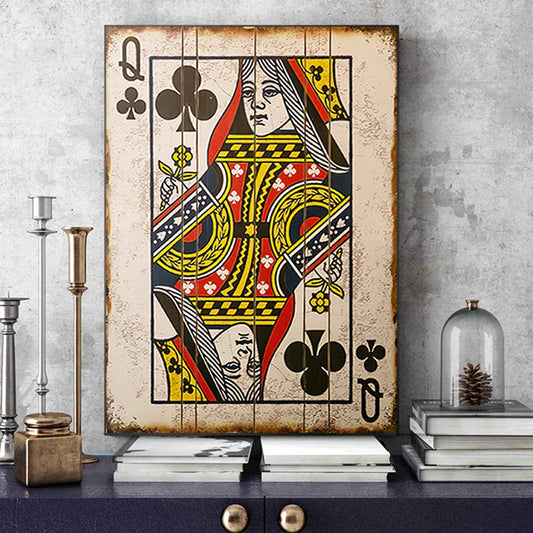 Vintage Poker Playing Cards Canvas Paintings modern Posters and Prints Wall Art Pictures for Bar Pub Wall Decoration Cuadros