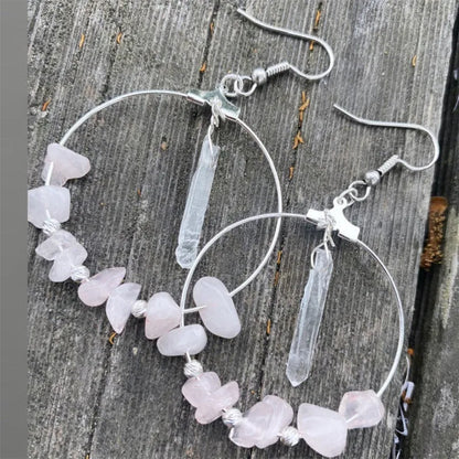 Crystal Crescent Moon Earrings