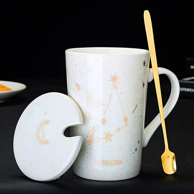 12 Constellations Creative Mug w/ Spoon