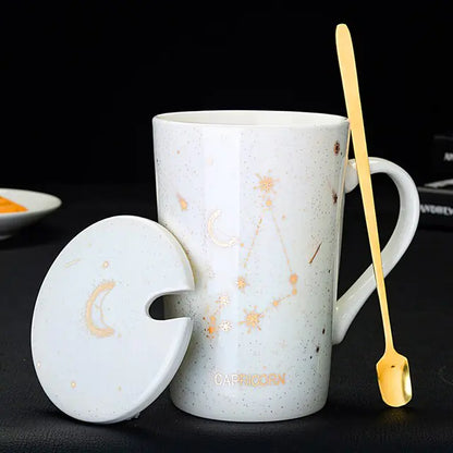 12 Constellations Creative Mug w/ Spoon