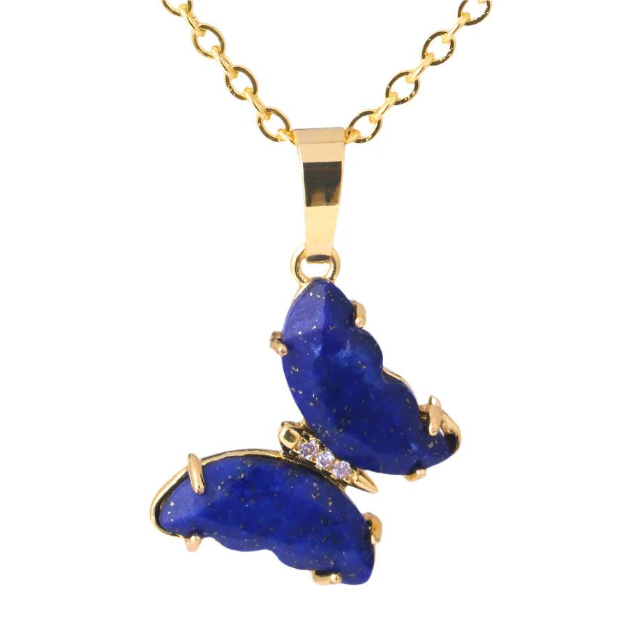 Crystal Butterfly Necklace & Ring