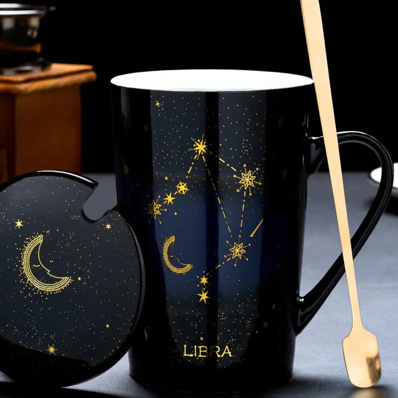 12 Constellations Creative Mug w/ Spoon