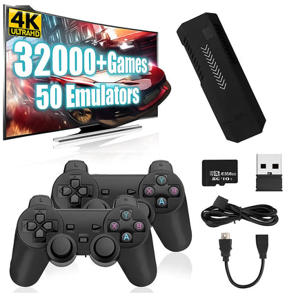 Retro 4K HDMI Game Stick – 30K+ Games with 2 Wireless Controllers
