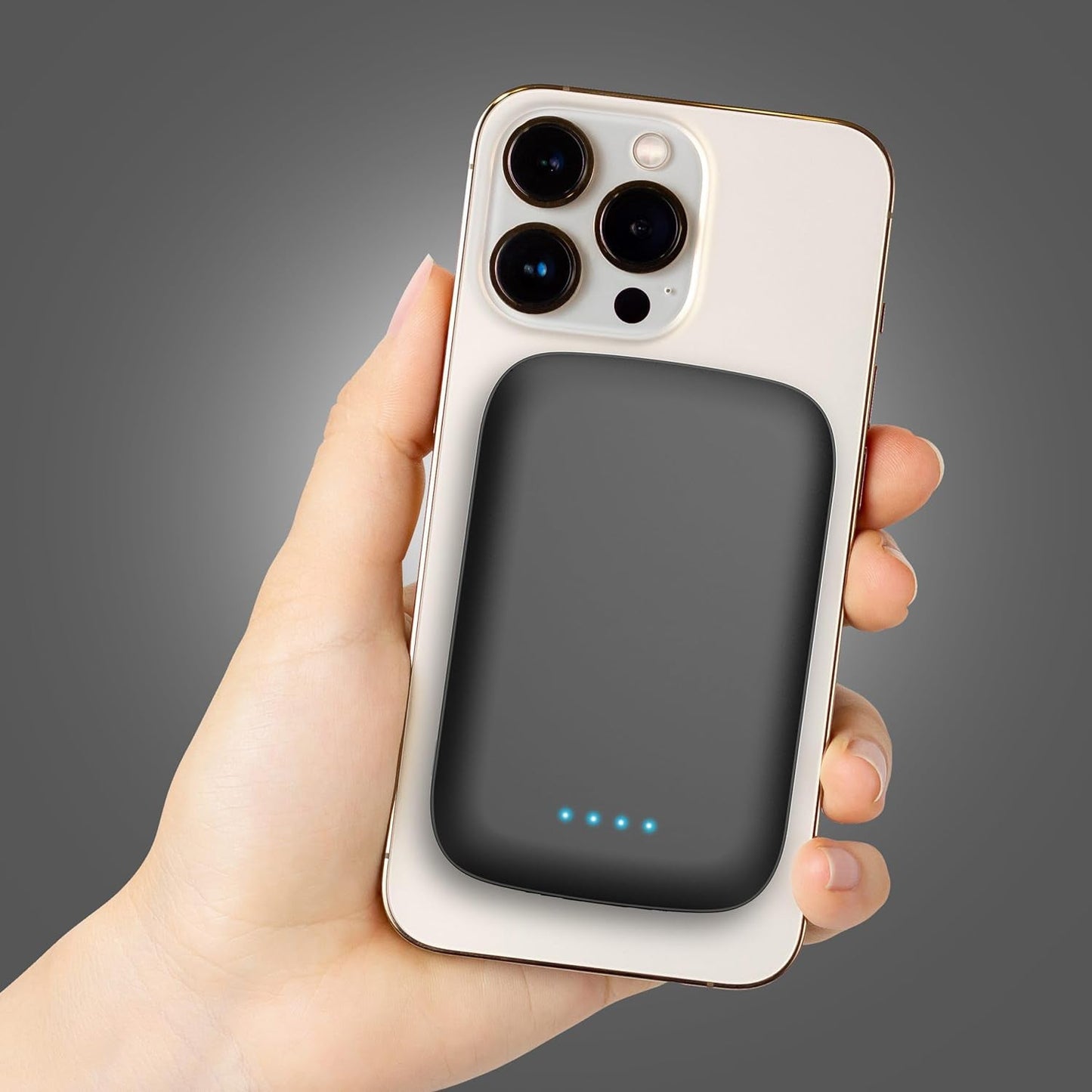 MagSafe Fast Charging Battery Pack for iPhone, Compatible with MagSafe - Ultra Slim Magnetic Power Bank, Portable Fast Charge Wireless Travel Charger (5000mAh)