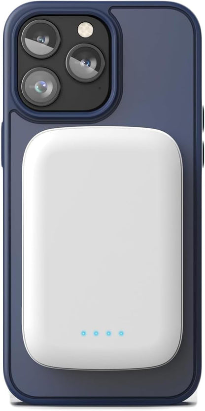 MagSafe Fast Charging Battery Pack for iPhone, Compatible with MagSafe - Ultra Slim Magnetic Power Bank, Portable Fast Charge Wireless Travel Charger (5000mAh)