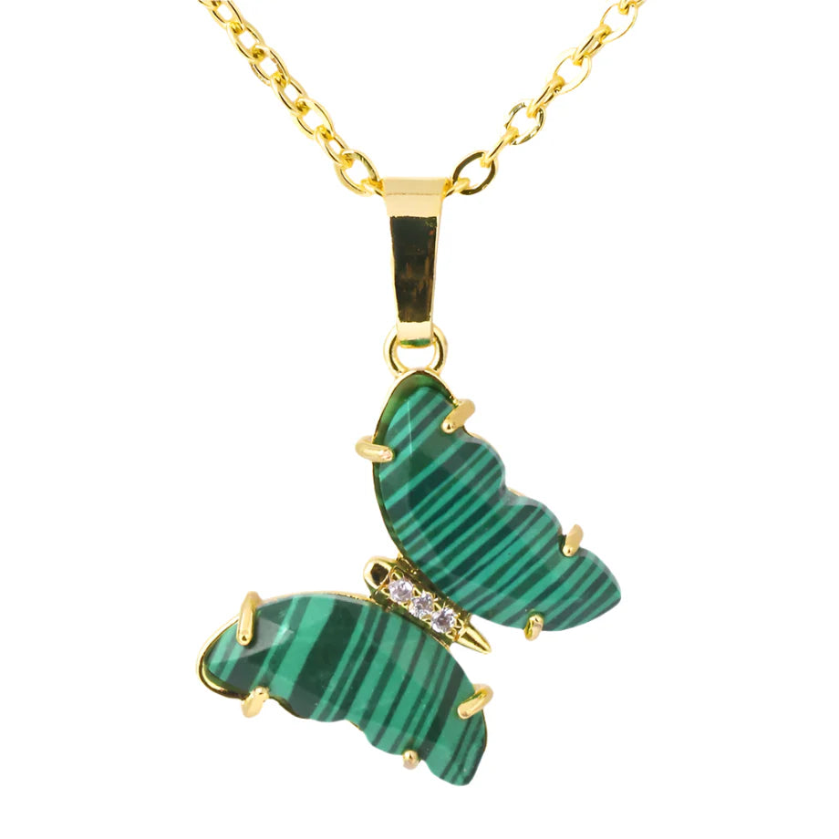 Crystal Butterfly Necklace & Ring