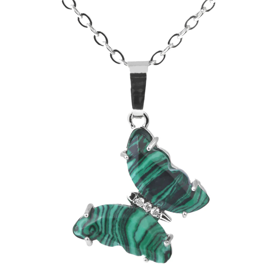 Crystal Butterfly Necklace & Ring