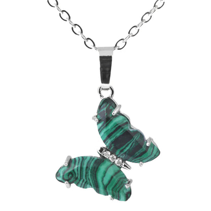 Crystal Butterfly Necklace & Ring