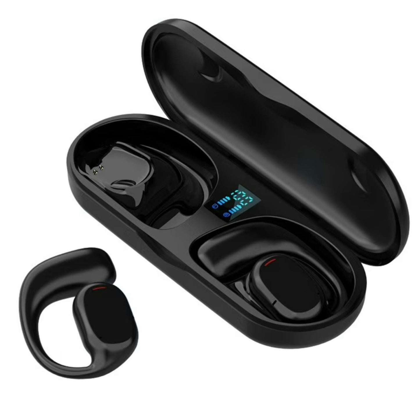 Open-Ear Bone Conduction Wireless Headphones – Earbuds with Ear Hook and Non-Noise Cancelling Design