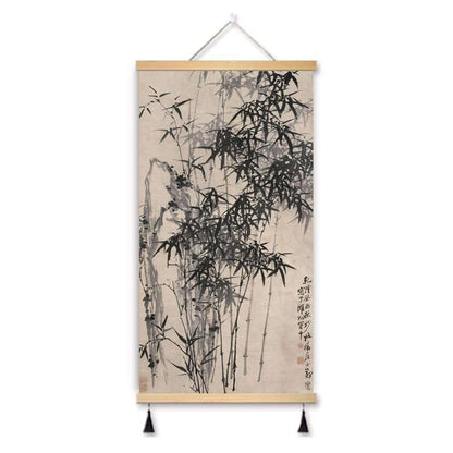Zheng Banqiao Bamboo Traditional Chinese Painting Famous Painting Hanging Painting Cloth Art New Chinese Style Living Room Decorative Painting Hanging Cloth Painting in the Hallway