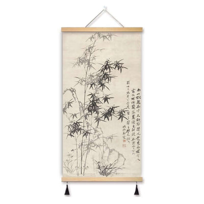 Zheng Banqiao Bamboo Traditional Chinese Painting Famous Painting Hanging Painting Cloth Art New Chinese Style Living Room Decorative Painting Hanging Cloth Painting in the Hallway