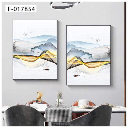 New Chinoiserie Decorative Painting Shishi Ruyi Restaurant Living Room Sofa Background Wall Hanging Painting Crystal Porcelain Mural Scandinavian Painting