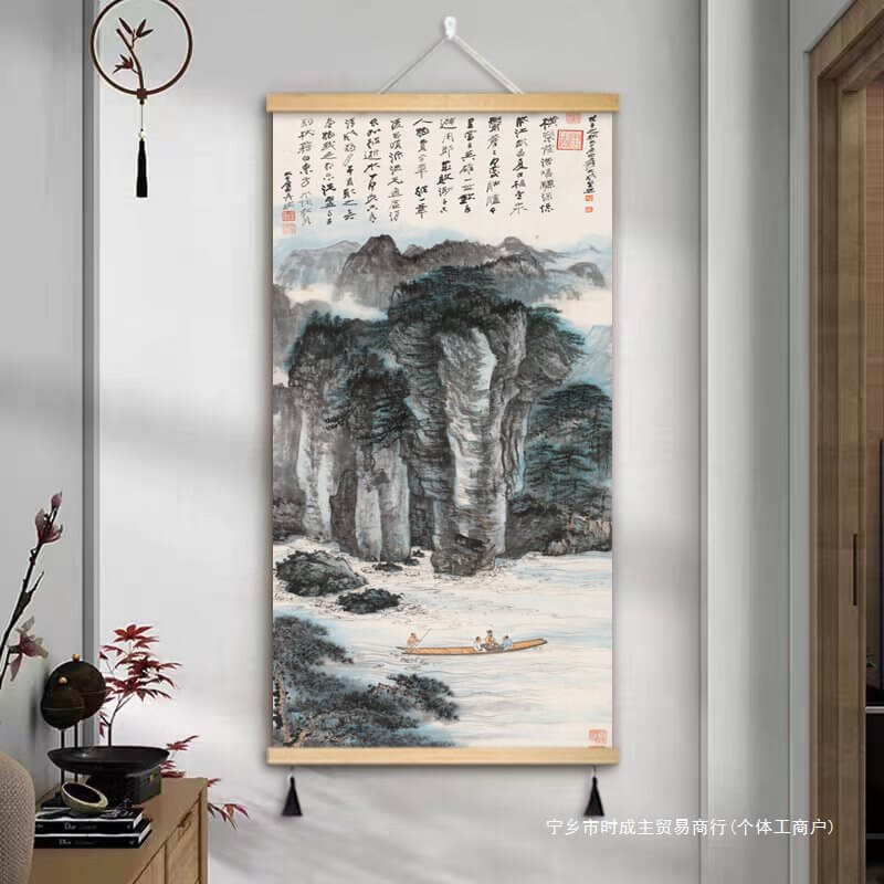 Zheng Banqiao Bamboo Traditional Chinese Painting Famous Painting Hanging Painting Cloth Art New Chinese Style Living Room Decorative Painting Hanging Cloth Painting in the Hallway
