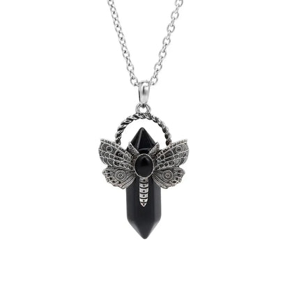 Moth Crystal Necklace